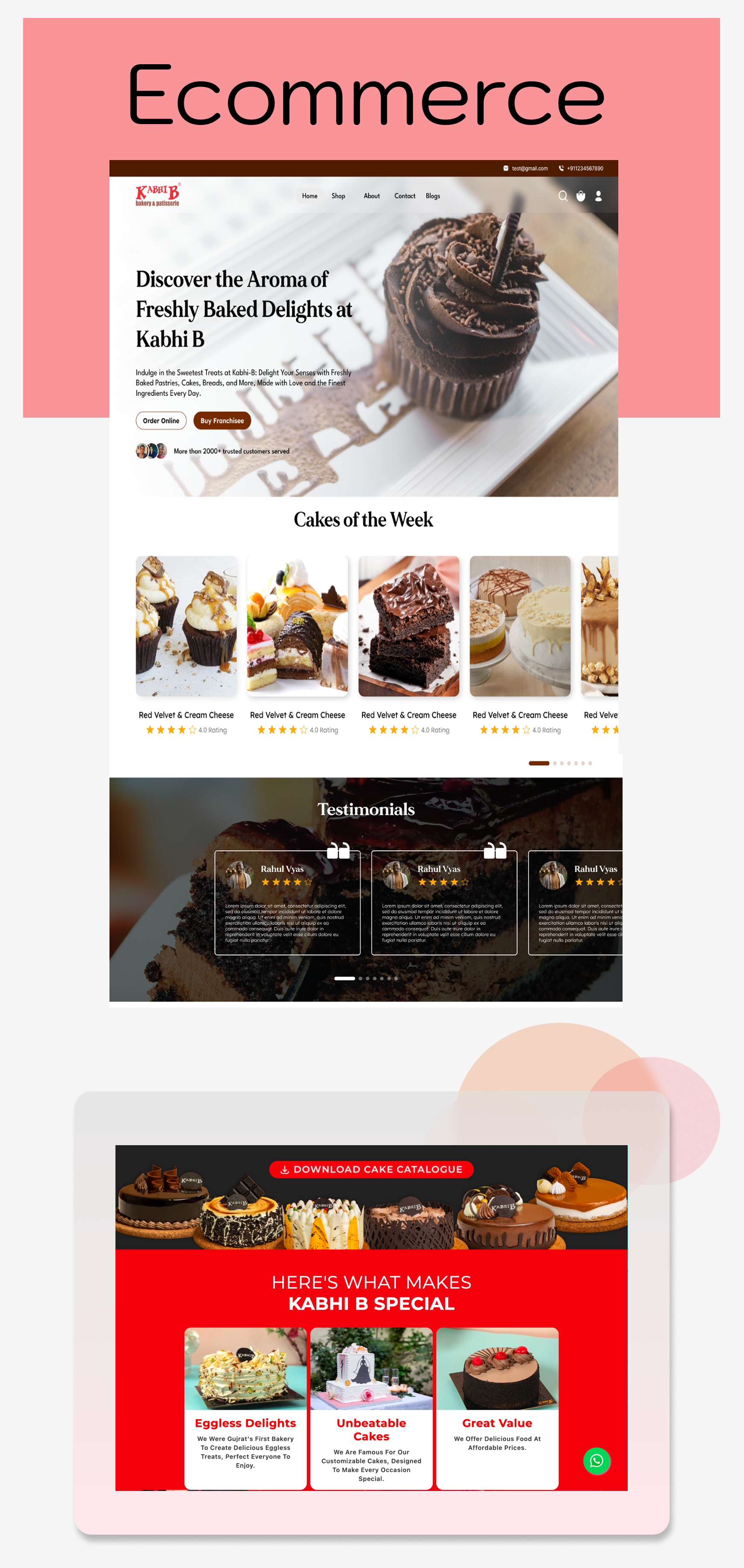 Kabhi B Shopify store homepage